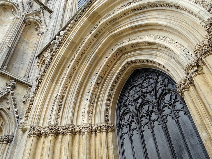Minster, York, gotika, vēsturiski, katedrālē, gotikas stilā, gotiskā arhitektūra