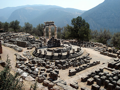 Delphi, senie vietu, Grieķija, Arheoloģija, vecās drupas, seno, vēsture