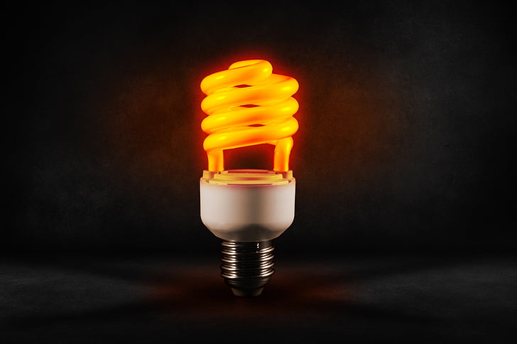 gruszka, sparlampe, światło, Oświetlenie, oszczędność energii, Lampa, Kompaktowa lampa fluorescencyjna