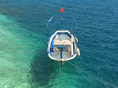 Kalkan, barca da pesca, Mar Egeo, Turchia