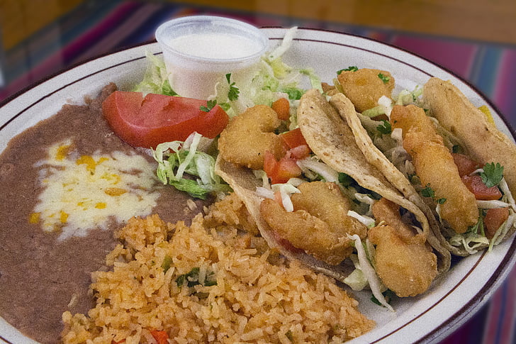 Μεξικάνικο φαγητό, γαρίδες, κουζίνα, τροφίμων, Μεξικάνικη, Ισπανικός, γεύμα