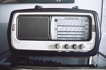 música, velho, rádio, alto-falante, tecnologia, vintage