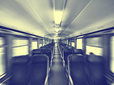 aisle, blur, commuter, empty, indoors, isle, modern