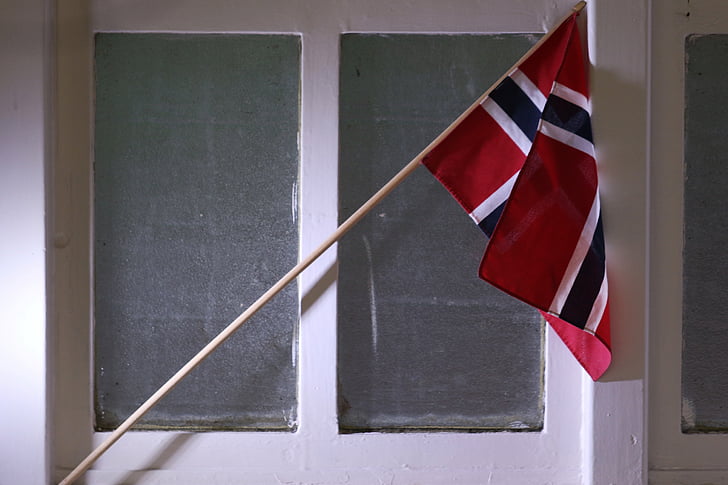 zászló, Norvégia, norvég, nemzeti, az alkotmány ünnepe
