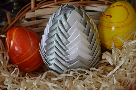 uovo, uova, wielkanoć, carrello della spesa, vimini, Cestino di Pasqua, uova di Pasqua