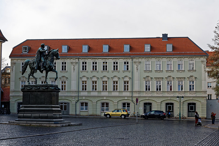 budynek, Strona główna, Weimar, Architektura, stary, okno, fasada domu