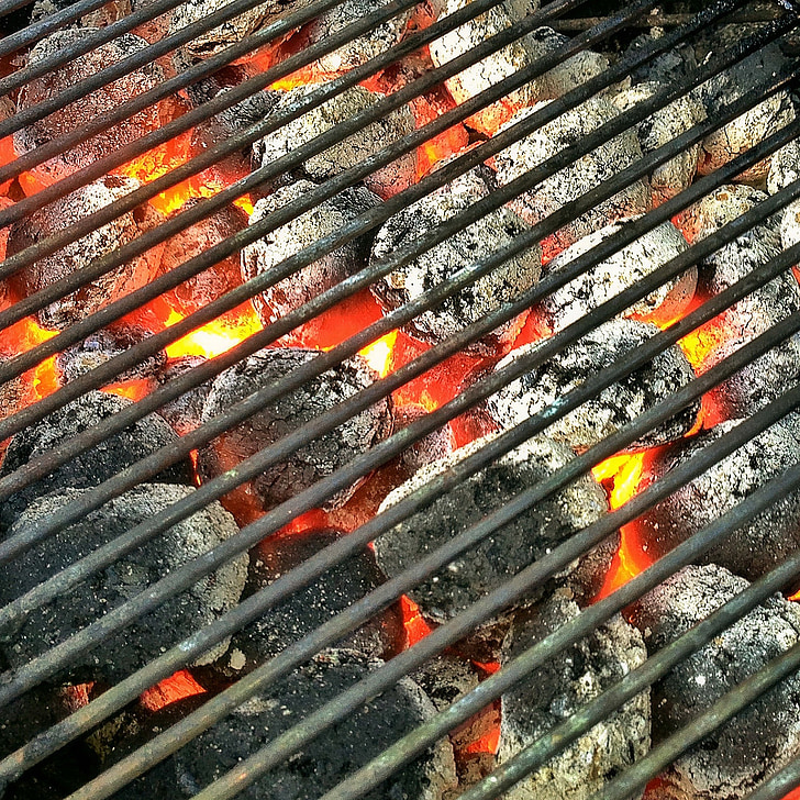 braises, feu, chaleur, flamme, barbecue, chaud, brûler