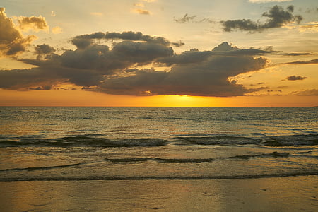 landscape, sunrise, ada, ocean, marine, water, sky