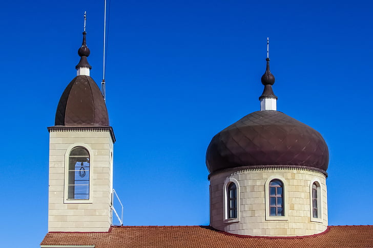 Panayia semistrelia, Ruština, kostel, Architektura, kopule, Zvonice, náboženství