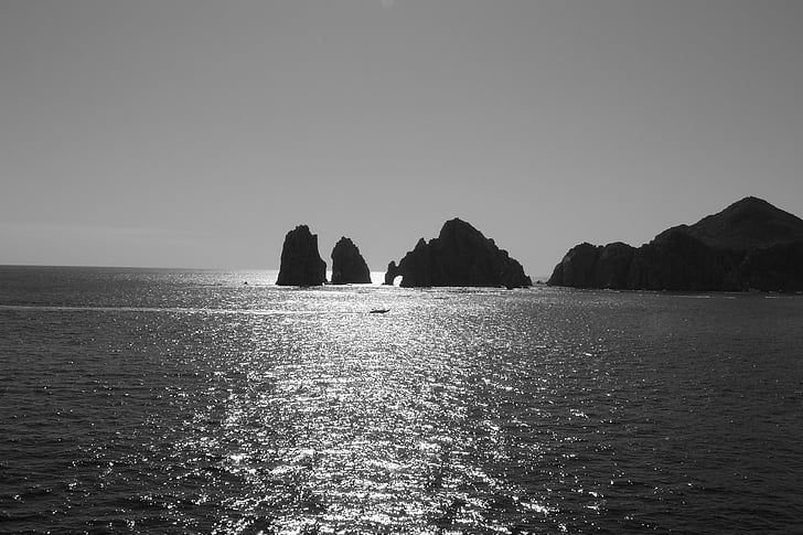 Cabo san lucas, Meksyk, Ocean, wody, skały, morze, Rock
