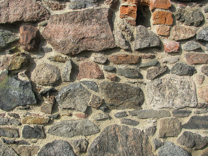 stenarna, Castle wall, monumentet, Torun, ruinerna av den, bakgrunder, tegel