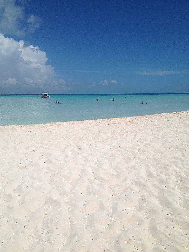 platja, Mèxic, sorra, turquesa, vacances, cel, l'aigua