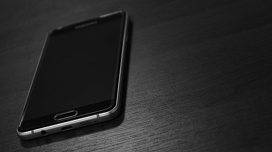 zwart-wit, mobiele telefoon, elektronica, draagbare, Samsung, scherm, smartphone