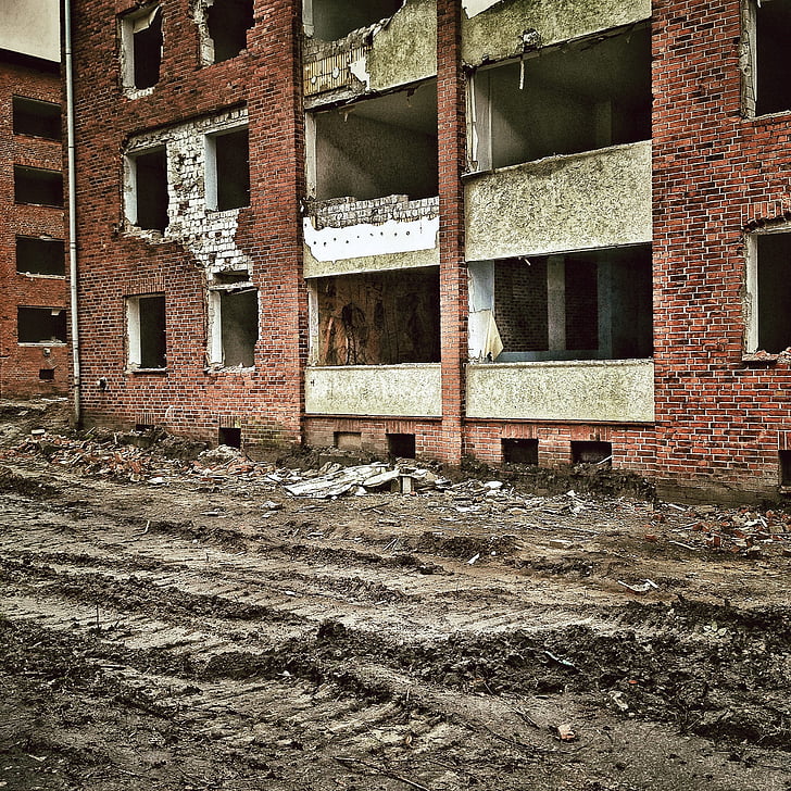 demolition, ruin, decay, building, dilapidated