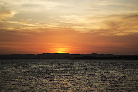 solnedgang, ettermiddag, Brasil, Bahia, Eventide