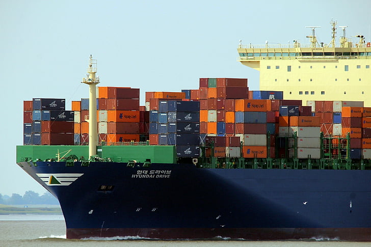 conteneur, navire, frais, Cargo, Cargo, marine marchande, transport
