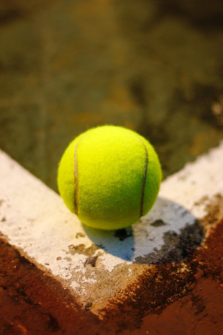 Тенис, топка, спорт, Оборудване, жълто, кръг