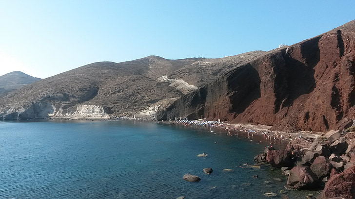 czerwona plaża, Santorini, Thira