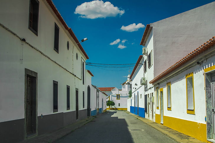 Street, rumah, Portugal, arsitektur