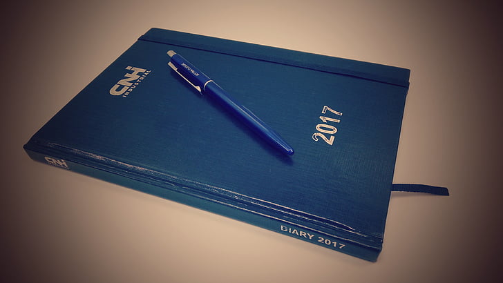 dagbok, Office, penn, ledelse, notater, mappen, planleggeren