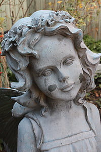 jeune fille, CHERUB, ailes, fée, ange, mignon, enfant