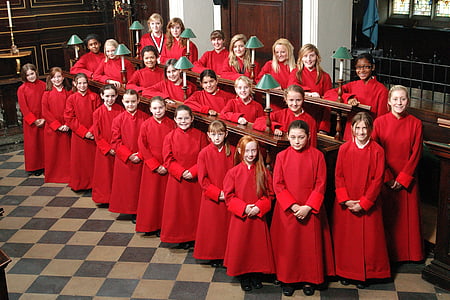 tous les saints, jeunes filles, chorale, Northampton, l’Angleterre, chant, musique