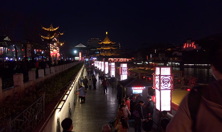 Nanjing, Templo de Confucio, festival de faroles