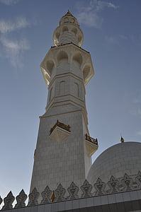 Abu Dabis, Didžioji mečetė, Saulė, Architektūra, Islamas, musulmonų, Zayed