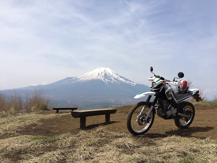 Mt Fudžijama, sportovní, provoz, přírodní krajiny, motocyklu, Selo 250
