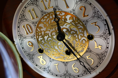 古董, 时钟, 特写, 时间, 钟表