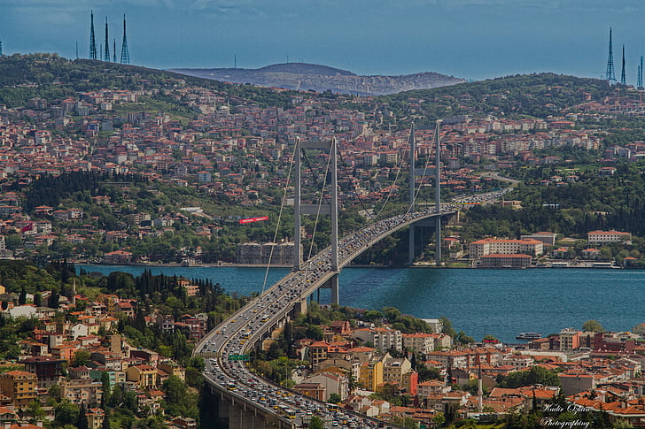 istanbul, landscape, bridge, throat