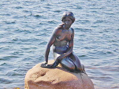lille havfrue, skulptur, historisk set, turistattraktion, figur, statue, Steder af interesse