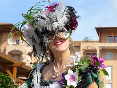 masker van Venetië, Carnaval, maskers, vermomming, vrouwen, culturen, mensen