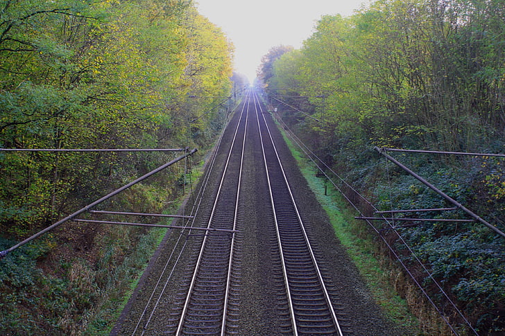 viagens, infinito, Embora, Horizon, Trem, estrada de ferro, ferroviário