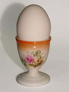 quả trứng, tách trứng, sứ, cũ, Vintage