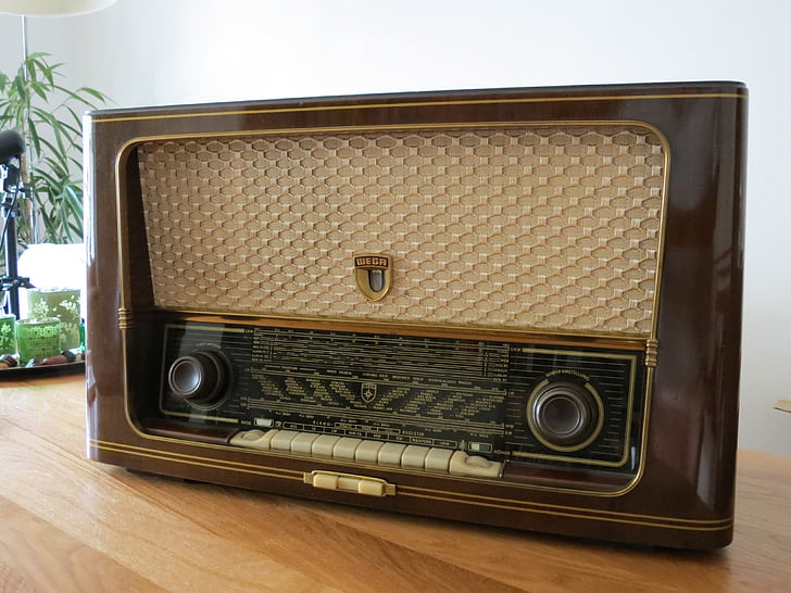 Radio, ricevitore, dispositivo radio, vecchio, nostalgia, oggetto d'antiquariato