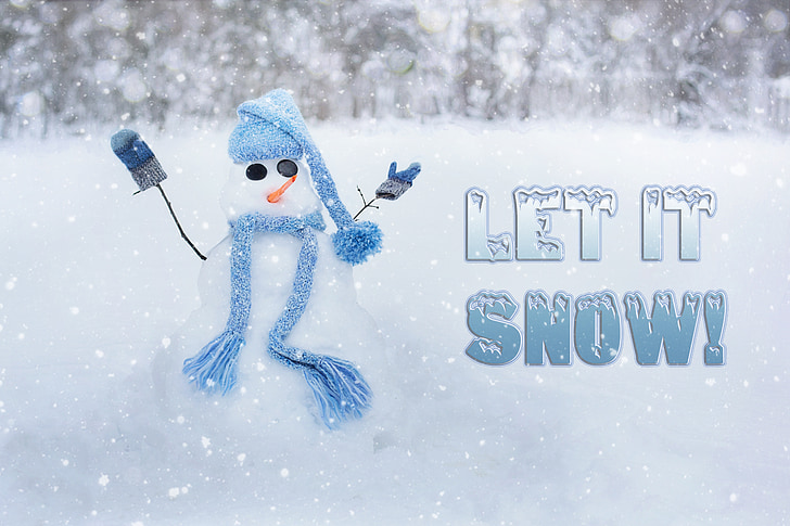 Snežak, sneg človek, pozimi, naj bo sneg, sneg, bela, hladno