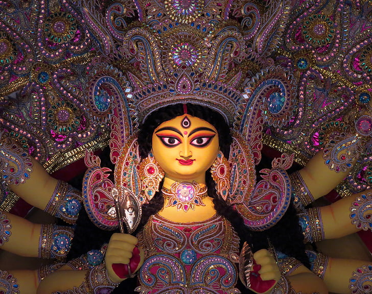 фестивал, Богинята, поклонение, религия, идол, индуизъм, Бог