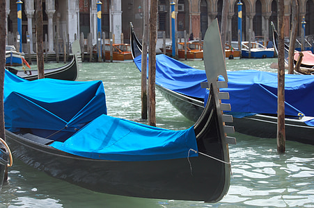 gondola, Wenecja, łodzie, wody