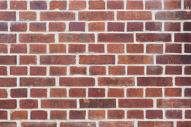brick, wall, background, brick wall, red, construction, mortar