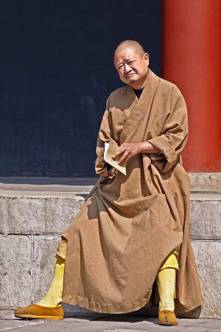 monje, China, budismo, hombre