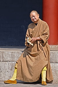 Mnich, Chiny, Buddyzm, człowiek