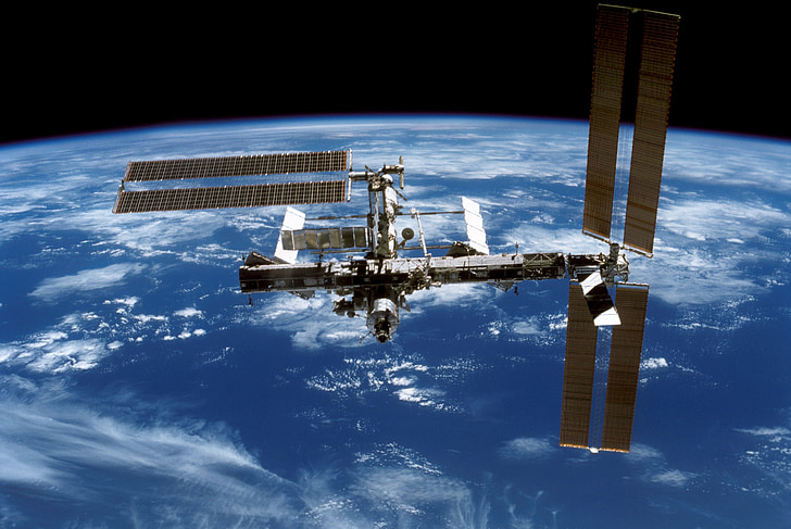 international space station, iss, space station, construction, truss segment, solar array, earth