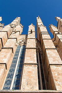katedralen, Frankrike, Mallorca, Spania, gotisk, arkitektur