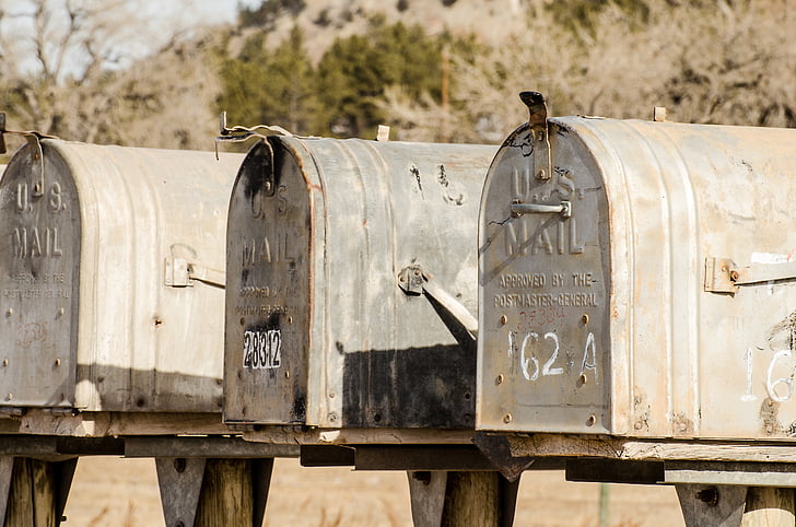 Postfächer, Postfach, e-Mail, Box, ländliche Post, Postweg, Briefkasten