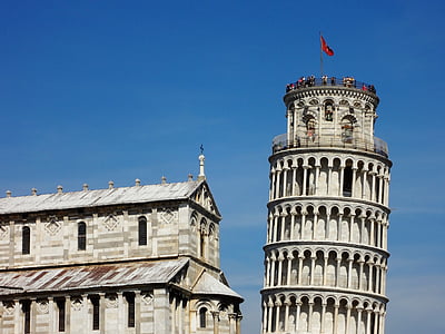 Pisa, Italien, lutande tornet, arkitektur, tornet, berömda place, Europa
