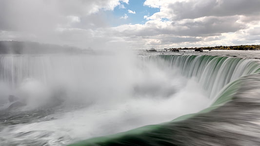 mākoņi, ainava, Niagara falls, akmeņi, debesis, splash, ceļojumi