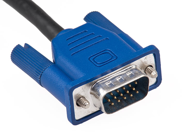 VGA, kábel, Zapojte, počítač, Technológia, pripojenie, konektor