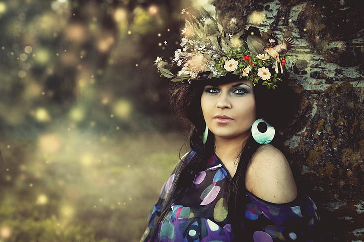 Ilu, naine, lilledega müts, ühise põllumajanduspoliitika, kosmeetika, õnne, tunne