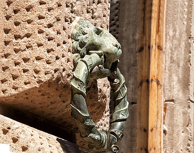 sculptura, Leu, bronz, Antique, Spania, inel